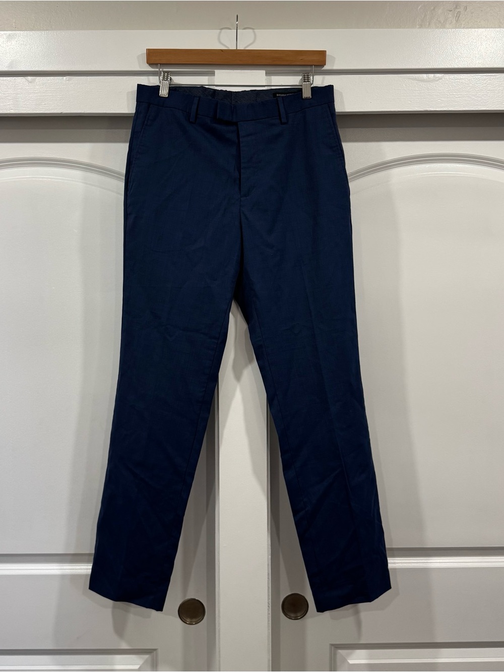 Banana Republic Navy Slim Fit Dress Pant Wool Blend